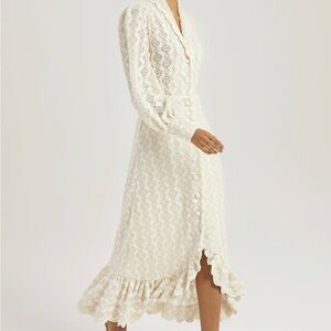 Vita Grace SERENE SCALLOP LACE KNIT DRESS | CREAM